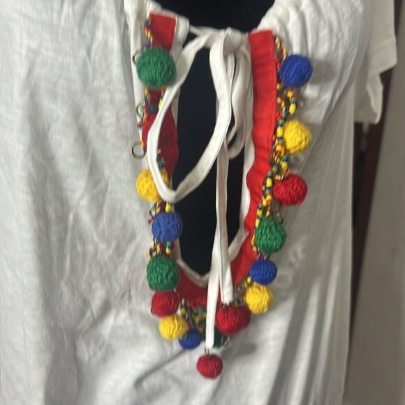 DSQUARED2 OFF THE SHOULDER SHORT SLEEVE BLOUSE SIZE XL - Picture 4 of 7